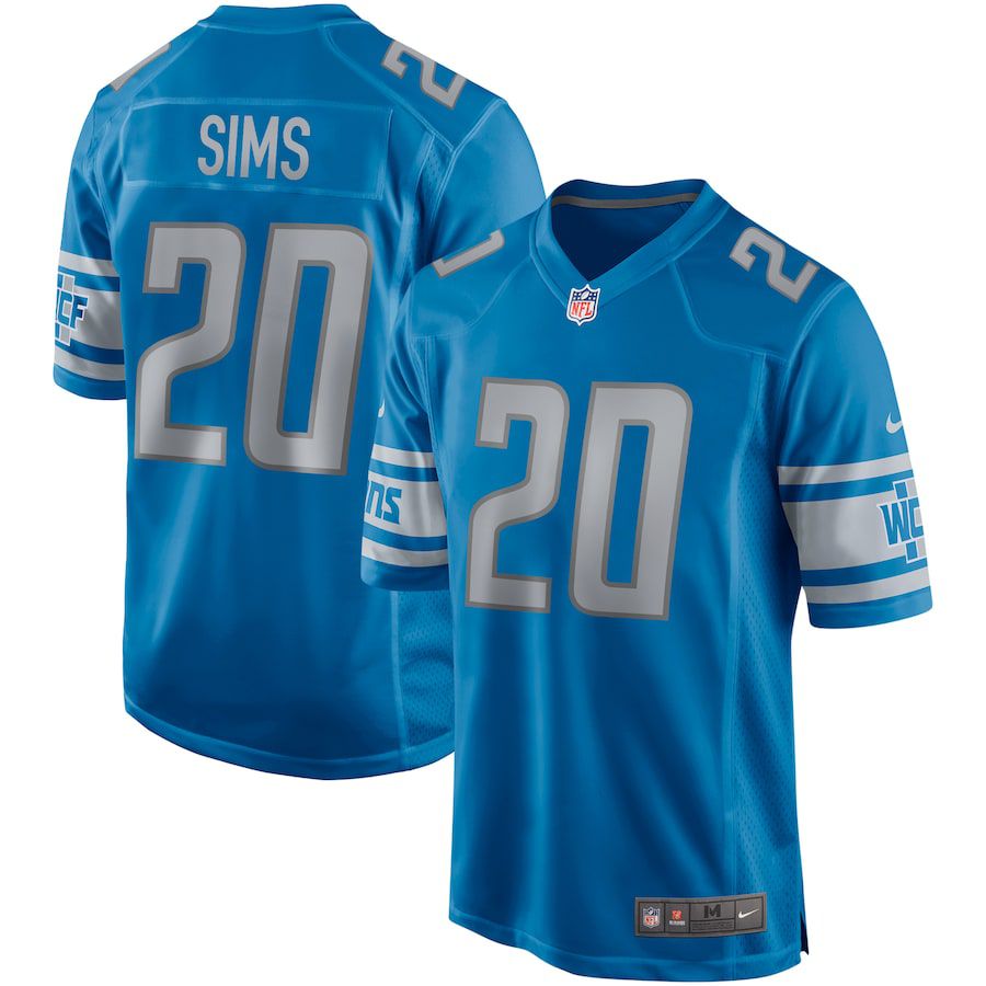 Men Detroit Lions #20 Billy Sims Nike Blue Game Retired Player NFL Jersey